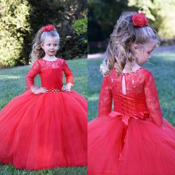 princess flower girl dresses sheer jewel neck illusion long sleeves red lace tulle floor length flowergirl pageant gowns with crystals, White;blue
princess flower girl dresses sheer jewel neck illusion long sleeves red lace tulle floor length flowergirl pageant gowns with crystals, White;blue
