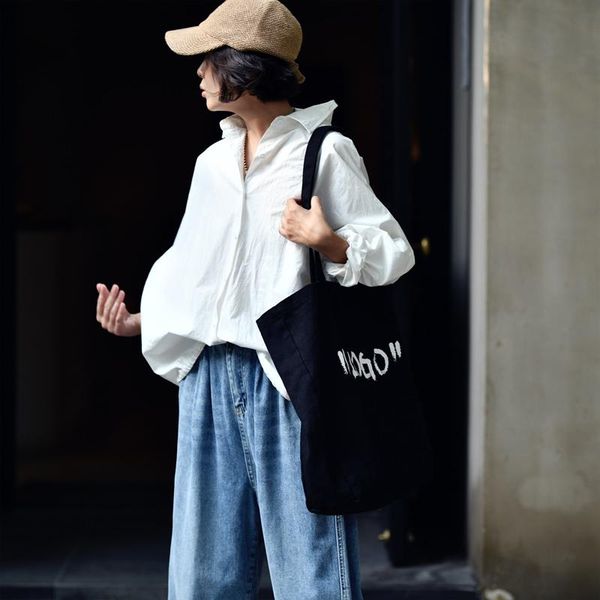micoco c0811 artistic style do old big pocket design feel bat sleeve front short back long lady shirt autumn, White
micoco c0811 artistic style do old big pocket design feel bat sleeve front short back long lady shirt autumn, White