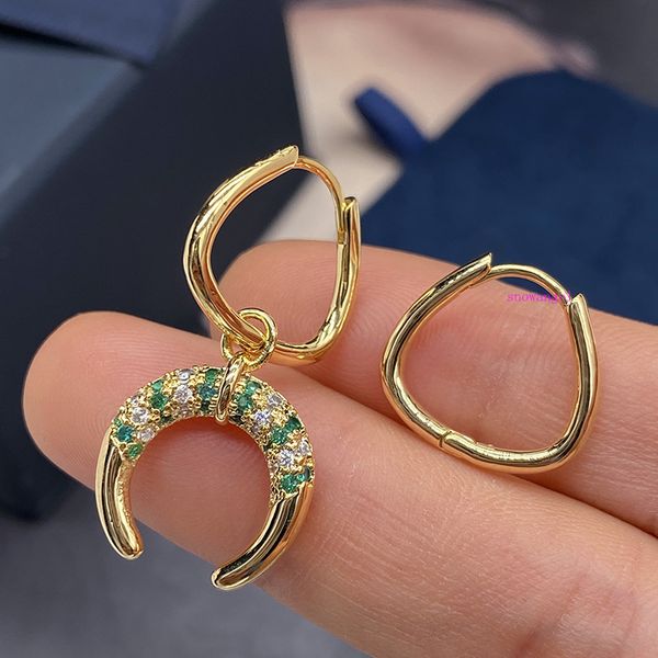 no symmetrical green and white stripe crystal diamond triangle earrings colorful stripes female crescent arc retro, Silver
no symmetrical green and white stripe crystal diamond triangle earrings colorful stripes female crescent arc retro, Silver