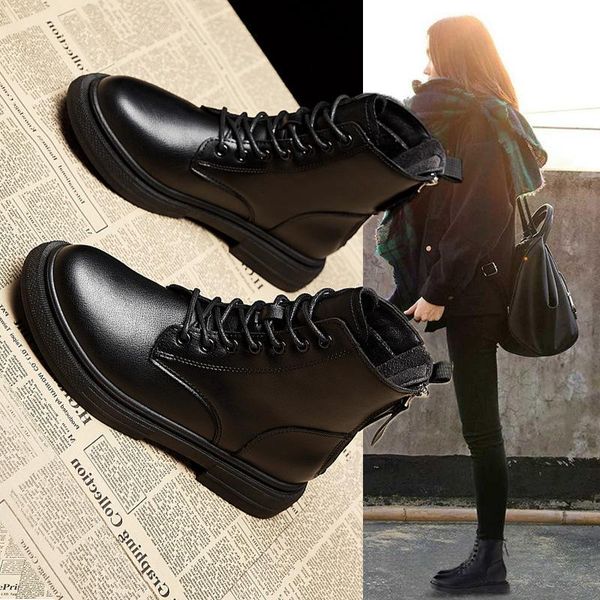 boots winter fashion women's flat bottom zipper short womens designer booties woman shoes, Black
boots winter fashion women's flat bottom zipper short womens designer booties woman shoes, Black