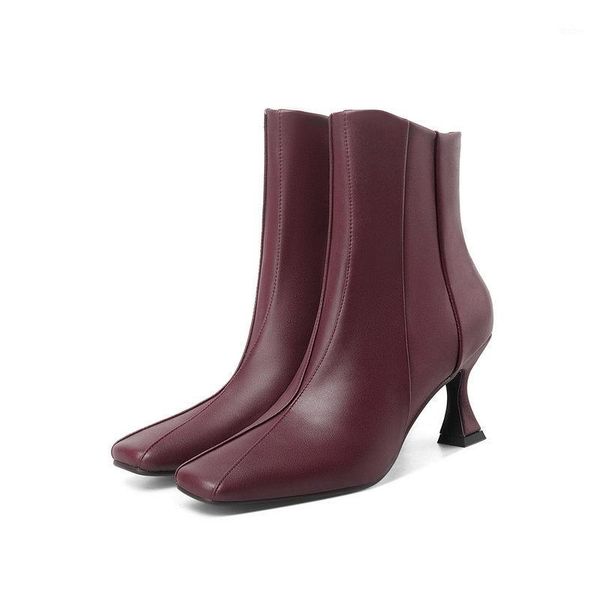 fashion high heels boots elegant women ankle boots square toe side zipper wedding working shoes woman winter autumn1, Black
fashion high heels boots elegant women ankle boots square toe side zipper wedding working shoes woman winter autumn1, Black