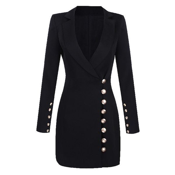 notched suit dress women black white long sleeve dress fashion gold button mini office lady work fashion dresses, White;black
notched suit dress women black white long sleeve dress fashion gold button mini office lady work fashion dresses, White;black