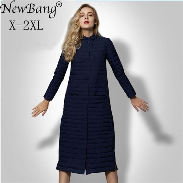 newbang brand winter long women's puffer coat ultra light down jacket women single breasted windbreaker warm coats y201026, Black
newbang brand winter long women's puffer coat ultra light down jacket women single breasted windbreaker warm coats y201026, Black