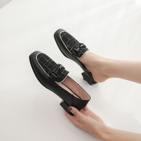 female pumps 2021 genuine 22-24.5cm in plaid fashion sew women's shoes buckle designers ykic, Black
female pumps 2021 genuine 22-24.5cm in plaid fashion sew women's shoes buckle designers ykic, Black