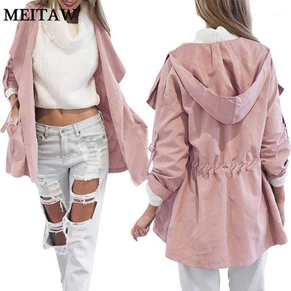 casual long sleeve hooded windbreaker 2020 autumn winter loose jacket coat female korean elastic waist pocket outwear 1, Black;brown
casual long sleeve hooded windbreaker 2020 autumn winter loose jacket coat female korean elastic waist pocket outwear 1, Black;brown