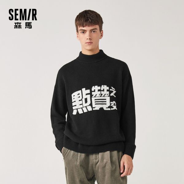 semir trendy falling shoulder men high neck thicken cotton winter pullover new black sweater thin style
semir trendy falling shoulder men high neck thicken cotton winter pullover new black sweater thin style