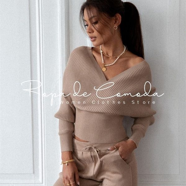 sweater set tracksuit 2 pieces women solid color off shoulder batwing sleeve suit v neck pencil trouser fall 220315, White
sweater set tracksuit 2 pieces women solid color off shoulder batwing sleeve suit v neck pencil trouser fall 220315, White