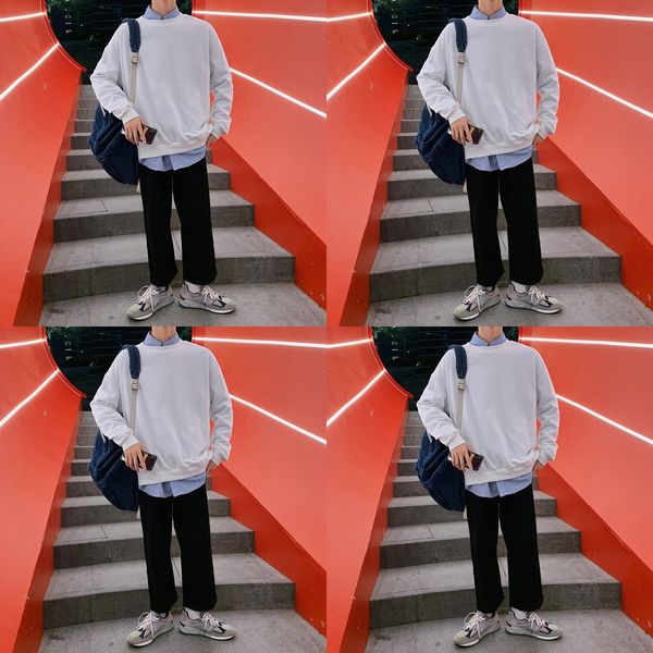 autumn sweater youth students solid color sweatert-shirt sweater ins trendy loose clothes autumn sweater men's youth students solid col, Black
autumn sweater youth students solid color sweatert-shirt sweater ins trendy loose clothes autumn sweater men's youth students solid col, Black