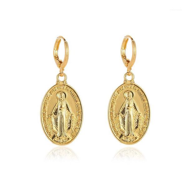 hoop & huggie 1pair retro vintage virgin mary earring for women jewelry european gold silver color round earrings couple lover gift e3671, Golden;silver
hoop & huggie 1pair retro vintage virgin mary earring for women jewelry european gold silver color round earrings couple lover gift e3671, Golden;silver