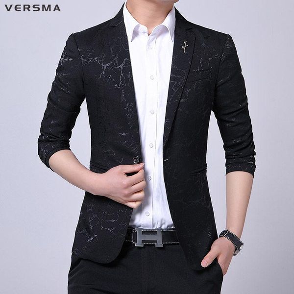 versma spring korean slim fit mens casual business blazer jacket men latest design camouflage men suit jacket coat blazers suits, White;black
versma spring korean slim fit mens casual business blazer jacket men latest design camouflage men suit jacket coat blazers suits, White;black