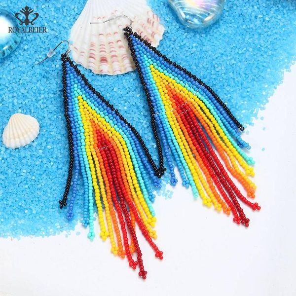 dangle & chandelier fashionable colorful seven-color light beaded earrings bohemian national wind braided rope chain acrylic pendant, Silver
dangle & chandelier fashionable colorful seven-color light beaded earrings bohemian national wind braided rope chain acrylic pendant, Silver