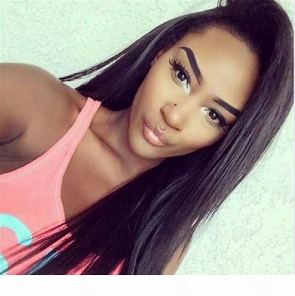 side part silky straight virgin human hair wig with baby hair 130% density brazilian virgin hair full lace front wig for black woman, Black;brown
side part silky straight virgin human hair wig with baby hair 130% density brazilian virgin hair full lace front wig for black woman, Black;brown