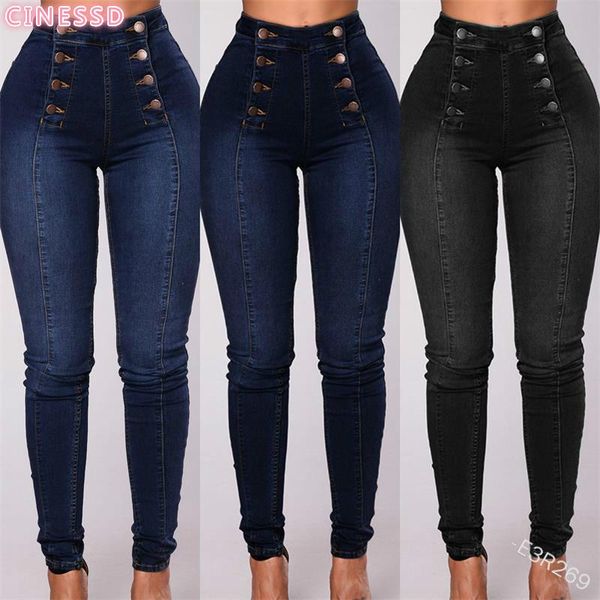 women's jeans 2021 vintage skinny double-breasted high waist pencil women slim fit stretch denim pants full length tight trousers, Blue
women's jeans 2021 vintage skinny double-breasted high waist pencil women slim fit stretch denim pants full length tight trousers, Blue