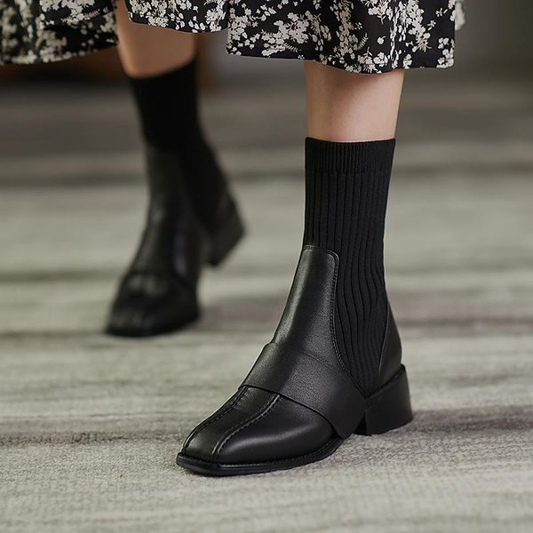 eshtonshero woman shoes flock ankle boots platform low heel fashion slip on women pointed toe ladies motorcycle boots size3-9, Black
eshtonshero woman shoes flock ankle boots platform low heel fashion slip on women pointed toe ladies motorcycle boots size3-9, Black