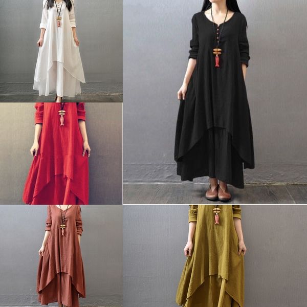 3p8wd 2020 spring dress autumn loose fake two-piece long long skirt artistic large-swing linen dress new long-sleeved cotton and linen and n, Black;gray
3p8wd 2020 spring dress autumn loose fake two-piece long long skirt artistic large-swing linen dress new long-sleeved cotton and linen and n, Black;gray