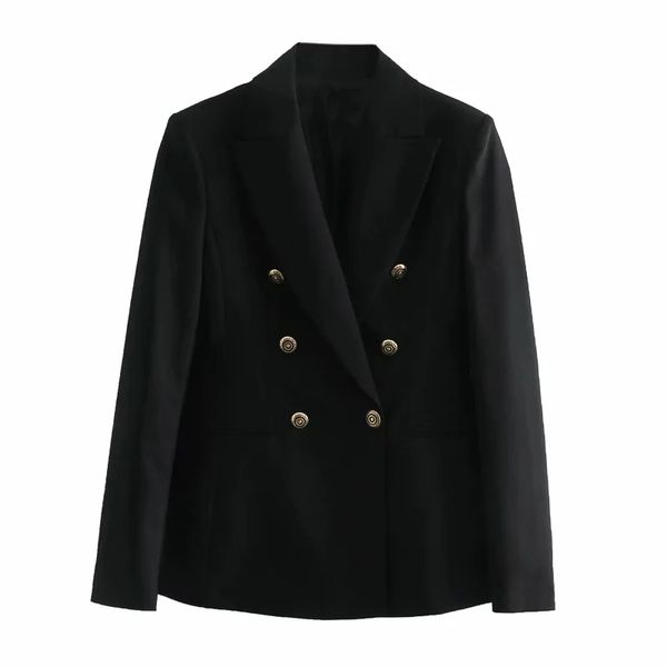 2021 new black tailored double-breasted blazer women vintage metal buttons lapel collar long sleeve fashion office ladies blazers f30n, White;black
2021 new black tailored double-breasted blazer women vintage metal buttons lapel collar long sleeve fashion office ladies blazers f30n, White;black