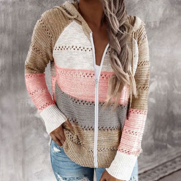 2020 autumn winter sweater female stripe autumn winter new zipper hooded long sleeve coat zippersweater zippercardigan coat rigjs, White;black
2020 autumn winter sweater female stripe autumn winter new zipper hooded long sleeve coat zippersweater zippercardigan coat rigjs, White;black