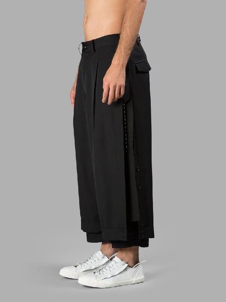 men's pants customized original designer brand nine-point broad-legged with three layers deconstruction irregular, Black
men's pants customized original designer brand nine-point broad-legged with three layers deconstruction irregular, Black