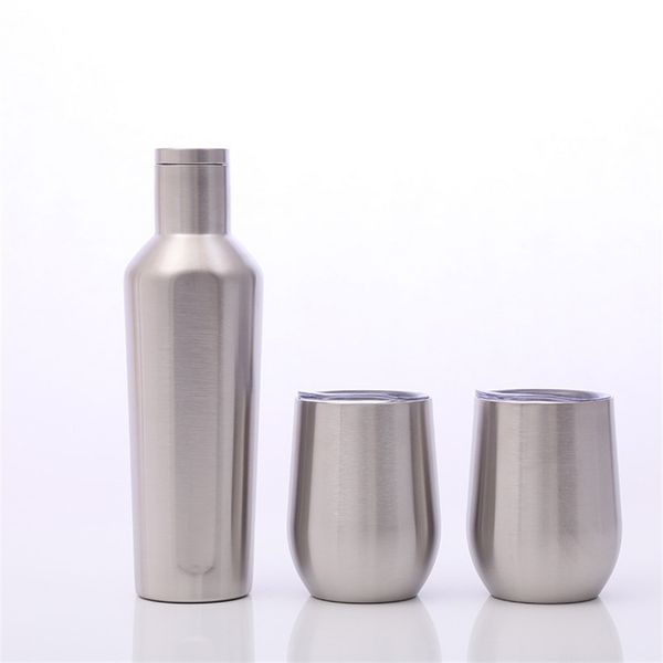3pcs lot egg set stainless steel double wall insulated one bottle two wine tumbler with gift box a05
3pcs lot egg set stainless steel double wall insulated one bottle two wine tumbler with gift box a05