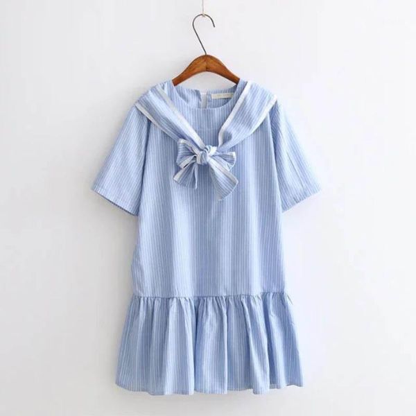 party dresses japanese summer bow knot 2021 white and blue striped dress cute lolita harajuku ball grown kawaii lyq6101, White;black
party dresses japanese summer bow knot 2021 white and blue striped dress cute lolita harajuku ball grown kawaii lyq6101, White;black