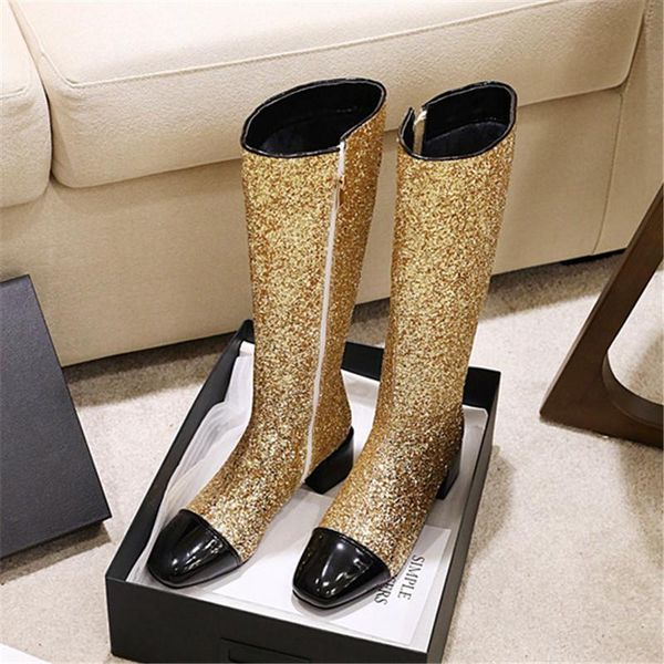 glitter over the knee high boots women shoes winter boots high heels fashion women shoes, Black
glitter over the knee high boots women shoes winter boots high heels fashion women shoes, Black