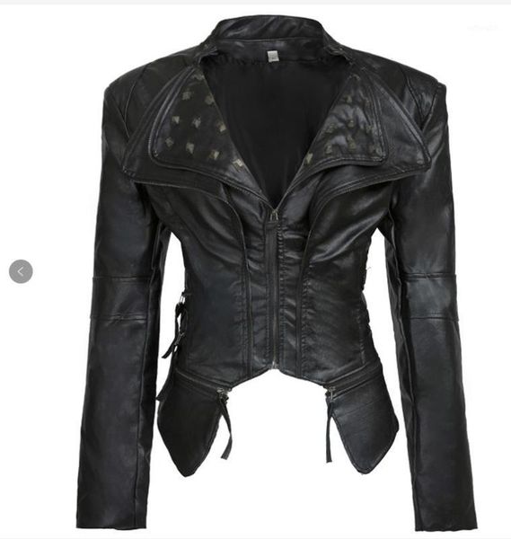 motorcycle coat 2020 fashion ladies leather jacket turn-down collar casual women faux leather jackets women punk1, Black
motorcycle coat 2020 fashion ladies leather jacket turn-down collar casual women faux leather jackets women punk1, Black