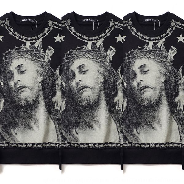 autumn and winter men's new cotton fashion brand wear couple wearsweater couple weargvc burning jesus image printed round neck loose sw, Black
autumn and winter men's new cotton fashion brand wear couple wearsweater couple weargvc burning jesus image printed round neck loose sw, Black