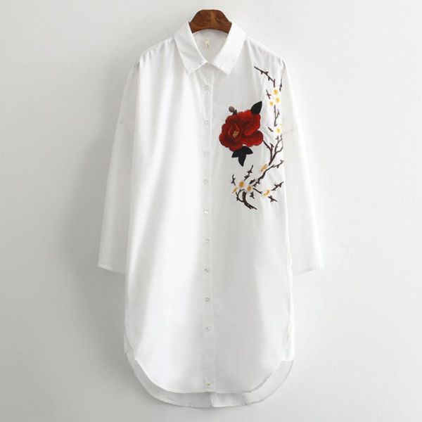 new fashion women elegant embroidery three quarter sleeves white shirts casual loose blouses chemise femme blusas s13191
new fashion women elegant embroidery three quarter sleeves white shirts casual loose blouses chemise femme blusas s13191