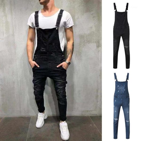 2021 popular men's jeans jumpsuits relaxation british style distressed denim bib overalls for man's suspender overall pants1, Blue
2021 popular men's jeans jumpsuits relaxation british style distressed denim bib overalls for man's suspender overall pants1, Blue