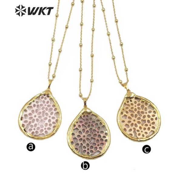 pendant necklaces wt-jn107 natural shell necklac waterdrop shape with gold electroplated hollow-carved design necklace fashion elegant, Silver
pendant necklaces wt-jn107 natural shell necklac waterdrop shape with gold electroplated hollow-carved design necklace fashion elegant, Silver