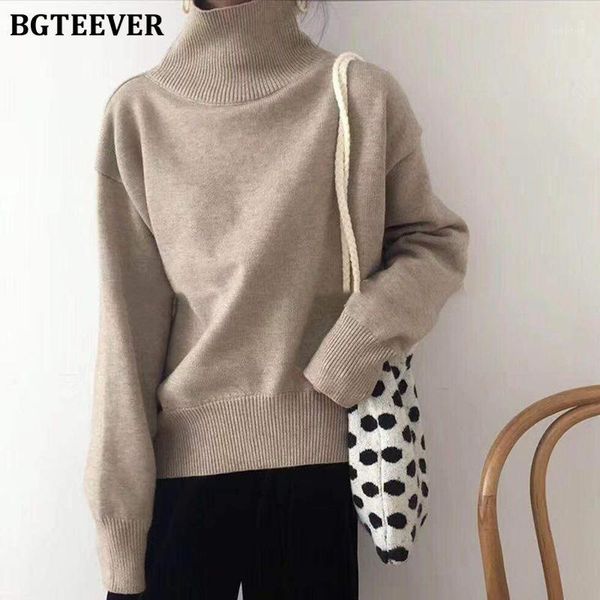 bgteever casual women thick sweaters solid female knitted turtleneck pullovers jumpers ladies loose knit winter pull femme1, White;black
bgteever casual women thick sweaters solid female knitted turtleneck pullovers jumpers ladies loose knit winter pull femme1, White;black
