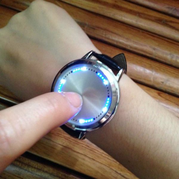 creative concept personality smart belt simple black white led men and women coupl watch
creative concept personality smart belt simple black white led men and women coupl watch