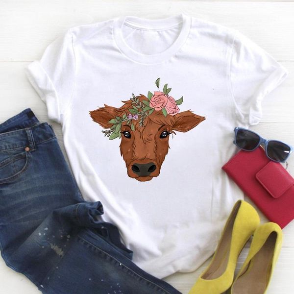 women hewfer cow cartoon flower clothing print ladies summer t tee female shirt clothes tshirt womens graphic t-shirt, White
women hewfer cow cartoon flower clothing print ladies summer t tee female shirt clothes tshirt womens graphic t-shirt, White