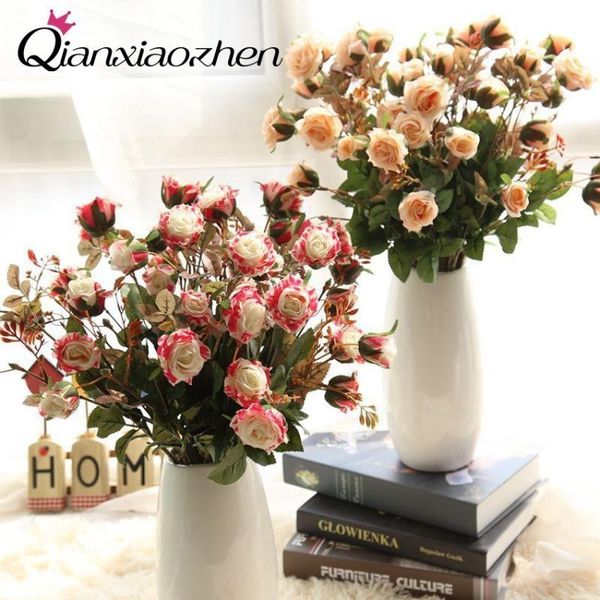 qianxiaozhen 4 branchs of rose flowers for wedding fake flowers bouquet wedding home decoration
qianxiaozhen 4 branchs of rose flowers for wedding fake flowers bouquet wedding home decoration