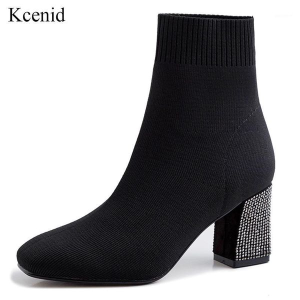 kcenid 2020 socks boots square toe fashion rhinestone high heel women shoes autumn winter stretch fabric ankle boots women1, Black
kcenid 2020 socks boots square toe fashion rhinestone high heel women shoes autumn winter stretch fabric ankle boots women1, Black