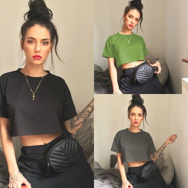2020 women's ins net red classic solid color loose and versatile short sleeve t-shirt navel exposed t-shirt gmjwe, White
2020 women's ins net red classic solid color loose and versatile short sleeve t-shirt navel exposed t-shirt gmjwe, White