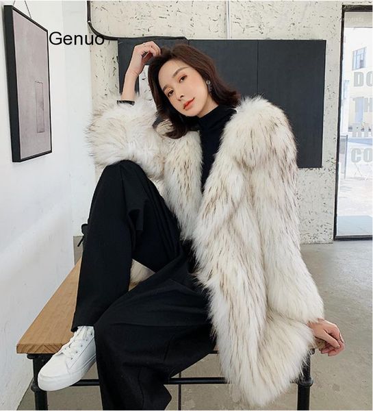 women's fur & faux autumn winter coat women fashion warm slim raccoon overcoat womens casual jacket 2021 casaco feminino1, Black
women's fur & faux autumn winter coat women fashion warm slim raccoon overcoat womens casual jacket 2021 casaco feminino1, Black