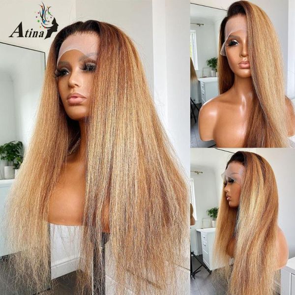 lace wigs ombre highlight kinky straight human hair wig pre plucked hd transparent glueless remy for black women closure 250, Black;brown
lace wigs ombre highlight kinky straight human hair wig pre plucked hd transparent glueless remy for black women closure 250, Black;brown