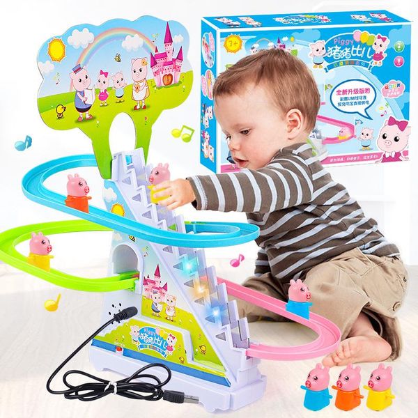 children piggy climb stairs light music quiz baby track car toy cartoon cute animal cars for kid
children piggy climb stairs light music quiz baby track car toy cartoon cute animal cars for kid