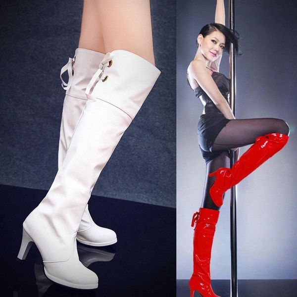 new women fashion women over the knee boots high heel 8cm patent leather pu round toe lady botas steel tube dancing shoes #gy0x, Black
new women fashion women over the knee boots high heel 8cm patent leather pu round toe lady botas steel tube dancing shoes #gy0x, Black
