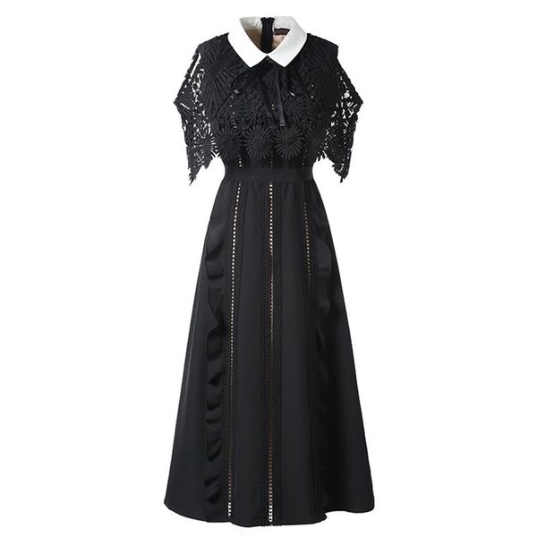self portrait dresses runway women fashion lace long a line dress peter pan collar off the shoulder midi cloak vestido robe lj200824, Black;gray
self portrait dresses runway women fashion lace long a line dress peter pan collar off the shoulder midi cloak vestido robe lj200824, Black;gray
