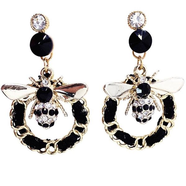 creative cute korean flash rhinestones bee round earrings personality fashion handmade weave jewelry women girl's accessories, Silver
creative cute korean flash rhinestones bee round earrings personality fashion handmade weave jewelry women girl's accessories, Silver