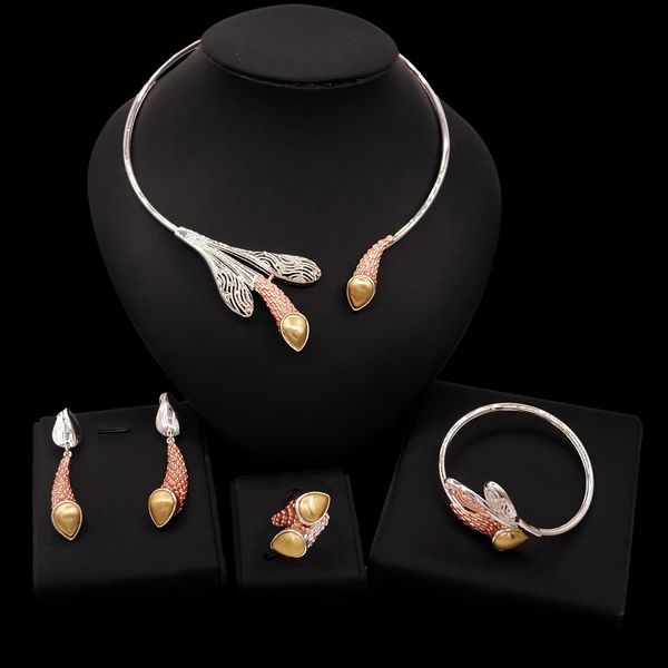 yulaili trendy dubai gold jewelry sets for women wedding engagement bridal choker necklace earrings bracelet ring jewelery set wholesale, Black
yulaili trendy dubai gold jewelry sets for women wedding engagement bridal choker necklace earrings bracelet ring jewelery set wholesale, Black