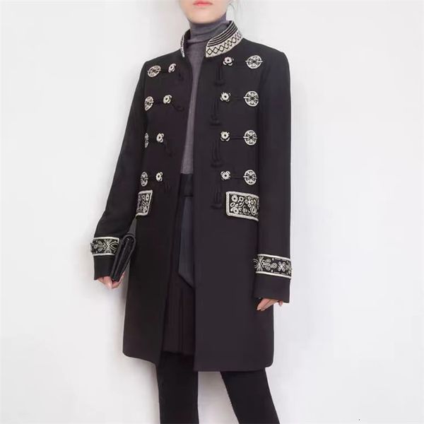 new women of autumn long trench coat luxury embroidery vintage gola double breasted coasted coats clothes o0dj, Tan;black
new women of autumn long trench coat luxury embroidery vintage gola double breasted coasted coats clothes o0dj, Tan;black