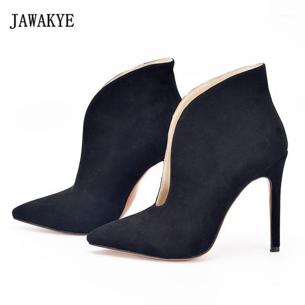 jawakye women black suede ankle boots woman slip on high heels short boots cut out designer winter shoes for women1
jawakye women black suede ankle boots woman slip on high heels short boots cut out designer winter shoes for women1