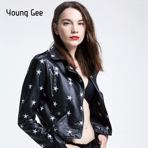 young gee faux leather jackets women zipper belt moto bomber stars embroidery cool streetwear autumn winter outwear pu coats1, Black;brown
young gee faux leather jackets women zipper belt moto bomber stars embroidery cool streetwear autumn winter outwear pu coats1, Black;brown