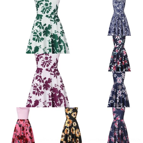 p7n9u 2019 women's dress summer beach round neck sleeveless 2019 women's printed summer beach round neck printed sleeveless dress, Black;gray
p7n9u 2019 women's dress summer beach round neck sleeveless 2019 women's printed summer beach round neck printed sleeveless dress, Black;gray