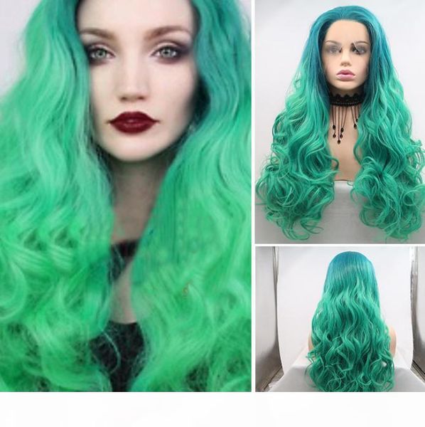 heat resistant long body wave hair fluorescent green color lace front synthetic wigs for part women hair,cosplay,party, Black
heat resistant long body wave hair fluorescent green color lace front synthetic wigs for part women hair,cosplay,party, Black