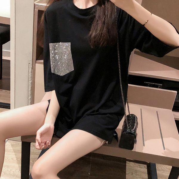 2020 new coat t-shirt summer women's ins trendy loose korean mid long short sleeve t-shirt women's pure cotton foreign style 654 e, White
2020 new coat t-shirt summer women's ins trendy loose korean mid long short sleeve t-shirt women's pure cotton foreign style 654 e, White