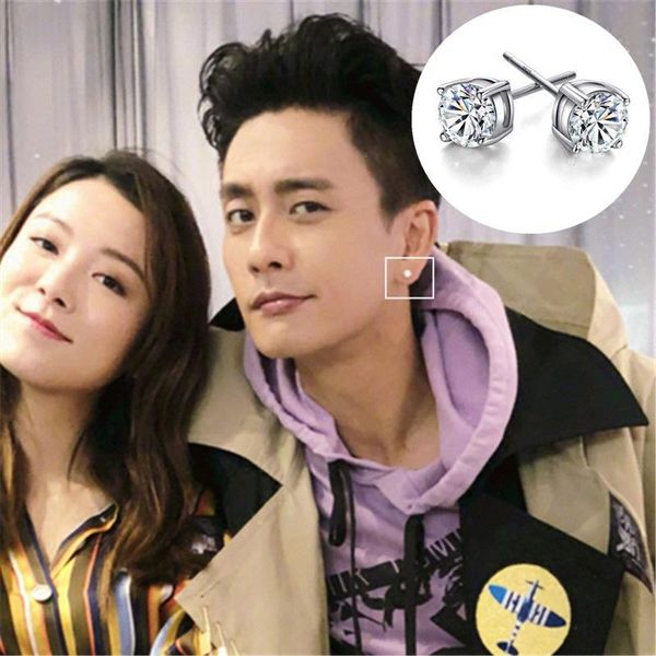 simple fashion s925 silver plated ring with four claw bright female earrings, Golden;silver
simple fashion s925 silver plated ring with four claw bright female earrings, Golden;silver